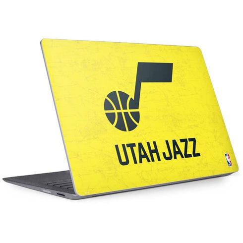 NBA Utah Jazz Yellow Texture Surface Laptop 2 Skin